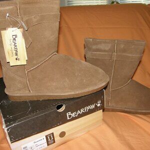 NWT Women's BEARPAW Val Hickory II Belted Strap Buckle Mid-Calf Boots 11M